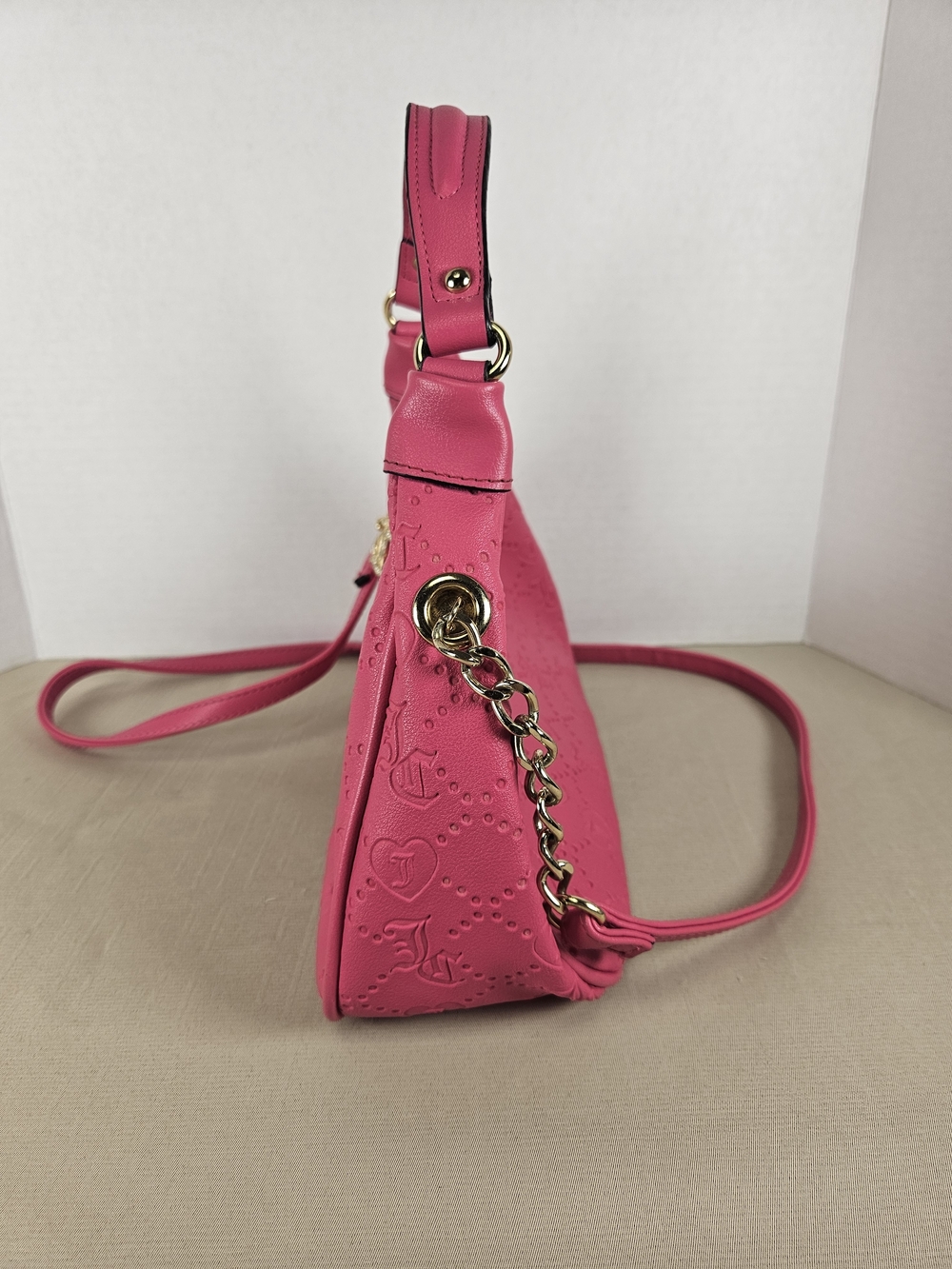 Juicy Couture Pink Shoulder Bag with Gold Logo - Picture 4 of 16
